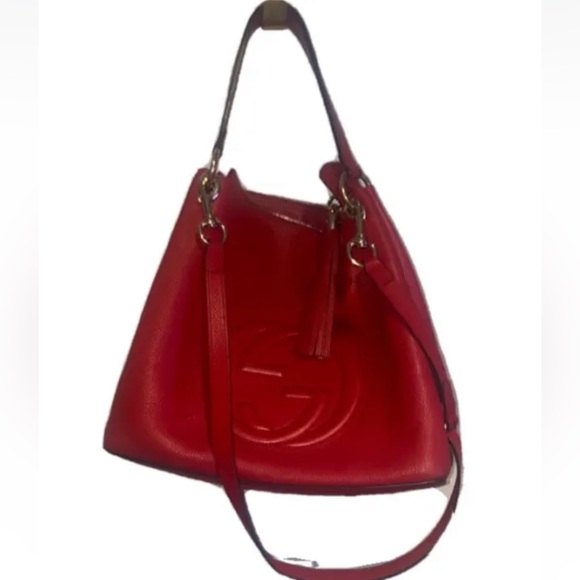 Gucci Handbags - Gucci Large Red Soho Bag 100% Authentic!!!